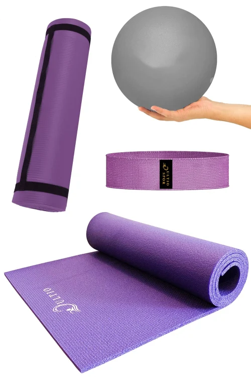 10 Mm Pilates Minderli Set 25 Cm Pilates Topu Ve Squat Bandı